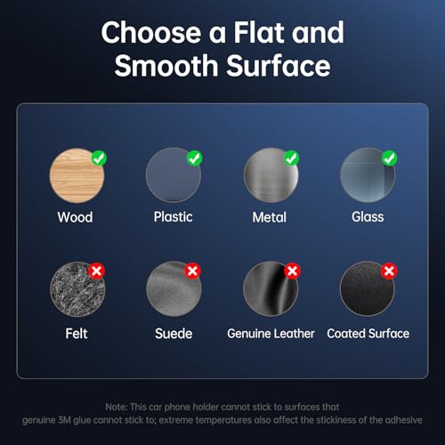 SYNCWIRE Fits MagSafe Car Mount for Universal Dashboard, Tesla Screen, Magnetic Phone Holder for Car, Foldable Aluminum Alloy Arm, Super Stable Car Mount for iPhone 17 16 Pro Max 15 14 13&All Phones - Image 8