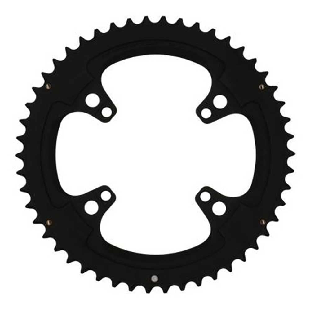Plaque vélo 4 bras noir 48 rigidité maximale du pédalage