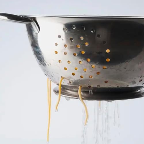 Escorredor de Massas Macarrão Multiuso em Aço inox - 28cm