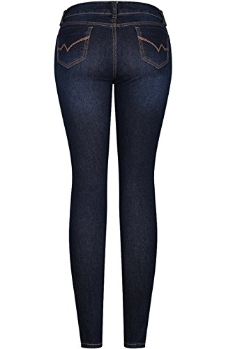 2LUV Women's Stretchy 5 Pocket Dark Denim Skinny Jeans Back to School Junior Clothing Apparel Medium Blue 132
