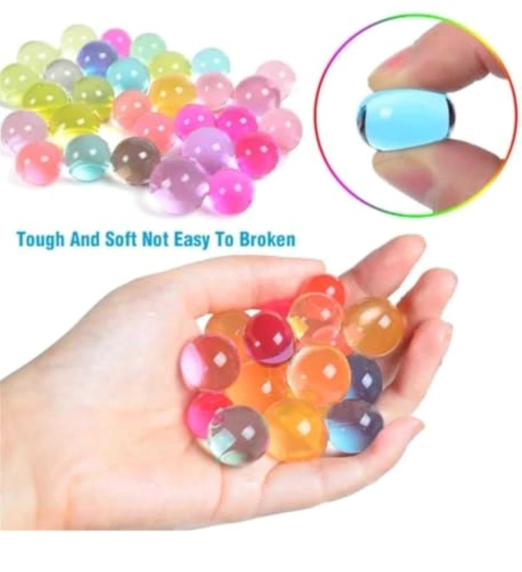 4 Grams Polymer Jelly Beads, Super Absorbent Magic Water Balls