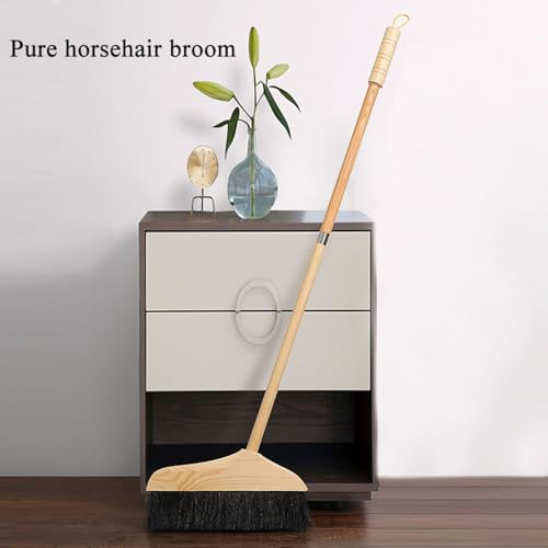 NIBHZ Besen- und Kehrschaufel-Set für Zuhause, Innenbereich, Besen mit Kehrschaufel, Kombi-Set, Aufrechte Kehrschaufeln mit Langem Stiel, Winkelbesen für Kinder, Garten, Tierhaare – Bild 4