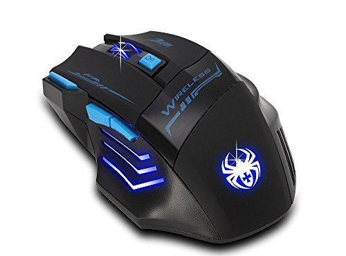 DLAND ZELOTES Professional LED Optical 2400 DPI 7 Button USB 2.4G Wireless Gaming Mouse for Pro Game Notebook, PC, Laptop, Computer - Thumbnail 5