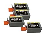 Installation facile FLYFLZJYJR Cartouche d\'encre Compatible BCI-15 BCI-16 for imprimante PIXMA i70/i80/iP90(4PCS Color)