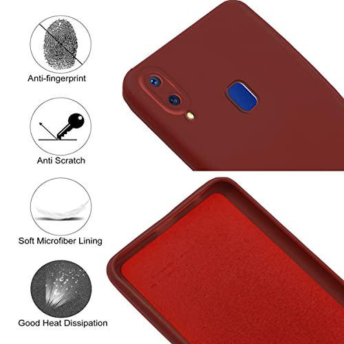 Image of Jkobi Back Cover Case for Vivo Y95 | Vivo Y93 | Vivo Y91 (Inside Fiber Cloth | Smooth Matte Finish | Elegant Professional Look |Red)