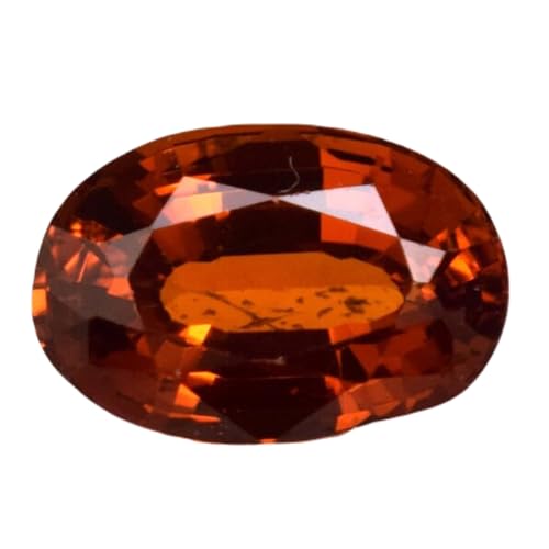 Grenat hessonite ovale à facettes pour concevoir votre bague de fiançailles DIY