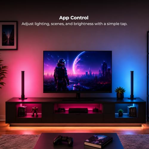 Image of Apex Bar Light Lite RGBIC+W+CCT Smart LED Bar Lights with Warm White,App Control, Music Sync, Dynamic Scene Modes, Gaming Lights for TV, PC Monitor, Desk, Bedroom, Living Room (2 Pack)