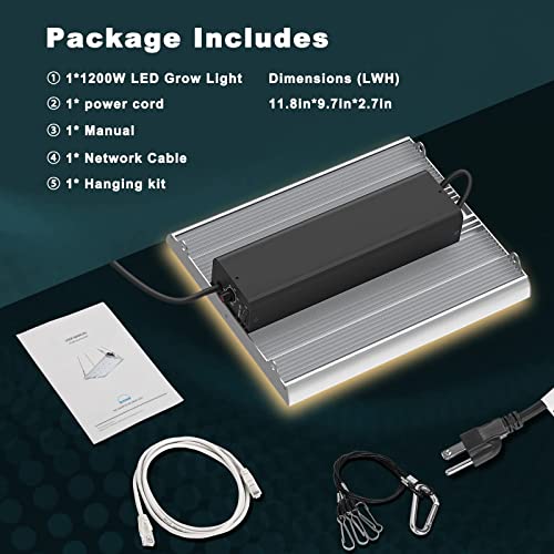 Naimp Grow Lights For Indoor Plants, Led Grow Lights, 120W Full Spectrum Led Grow Light With Samsung Leds & Meanwell Driver, Dimmable Plant Grow Light For Seed Starting, 3X3 Ft Coverage Growing Lamps #TOP5