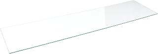 SSWBasics Tempered Glass Shelf - 12" Width x 48" Length x 3/16" Thick - Durable and Stylish - Perfect for Home and Office Use - Set of 2 - Easy Installation and Maintenance - Versatile Display
