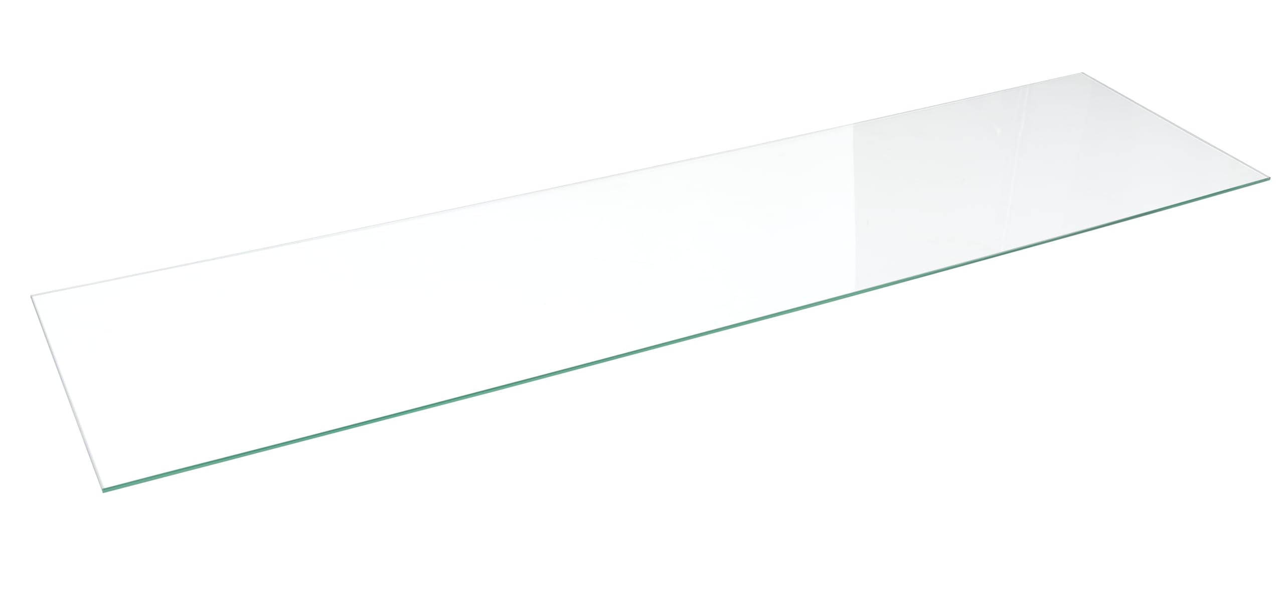 SSWBasics Tempered Glass Shelf - 12" Width x 48" Length x 3/16" Thick - Durable and Stylish - Perfect for Home and Office Use - Set of 2 - Easy Installation and Maintenance - Versatile Display