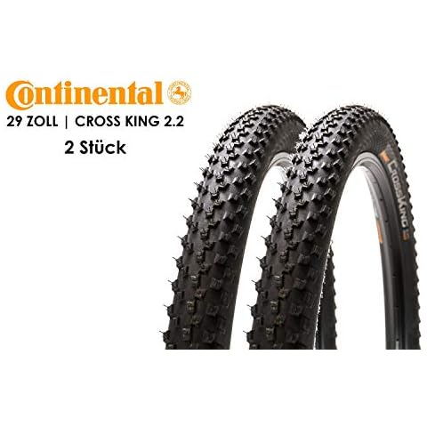 2 Stück 29 Zoll Continental Cross King Fahrrad Reifen 29x2.2 Mantel 55-622 Decke Tire schwarz Cover