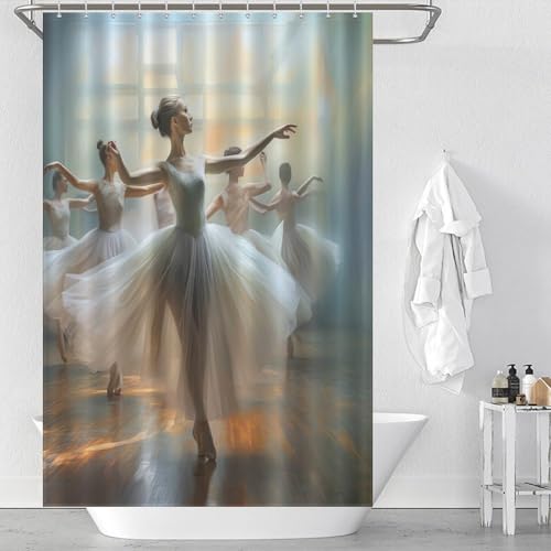 Rideaux de douche imperméables en polyester 122x183cm lavables pour douche d'angle - 2