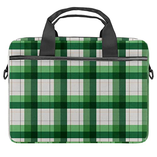 Sacoche bandoulière 13" 14,5" ordinateur portable écossais vert protection antichoc