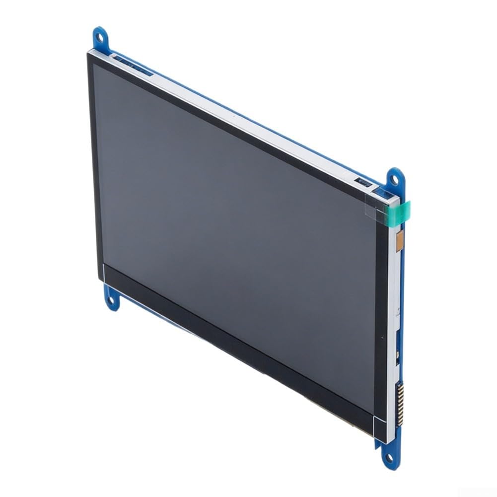 Display touch screen LCD da 7 pollici, 1024 x 600, con capacitivo a 5 punti | Per Raspberry Pi 3B/4B, ingresso, retroilluminazione separata, & Play per Raspbian Ubuntu per Windows, nero