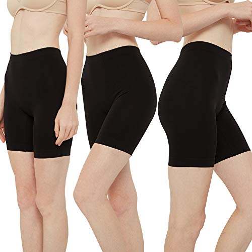 INNERSY スパッツ レギンス レディース 3分丈 パンツ 夏用 無地 女性用 インナーパンツ 学生 高校生 制服 スポーツ オーバーパンツ 吸水 速乾 3枚セット S-2XL