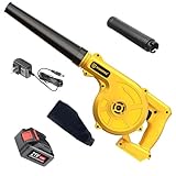 KINGPKE Leaf Blower Cordless with Battery and Charger, Battery Powered Electric Leaf Blower, 2-in-1 Portable Mini Leaf Blower &Vacuum for Lawn Care, Dust/Snow Blowing