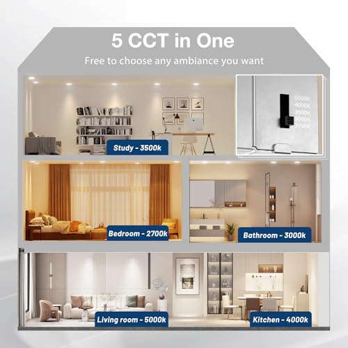 6 Inch LED Recessed Ceiling Light 24 Pack for Homeowners