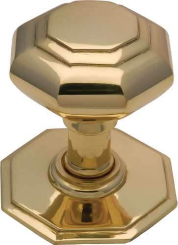 Heritage Brass Poignée de porte centrale octogonale Finish Polished Brass