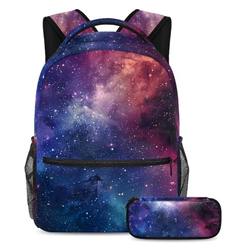 Sac à dos Art Espace Galaxie cartable scolaire nébuleuse étoilée grand format