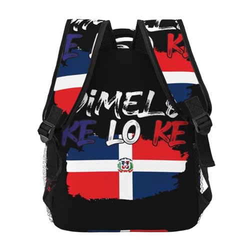 Dominican Republic Flag Backpack Casual Laptop Backpack Double Shoulder Bag Lightweight Backpack For Women Men Travel4