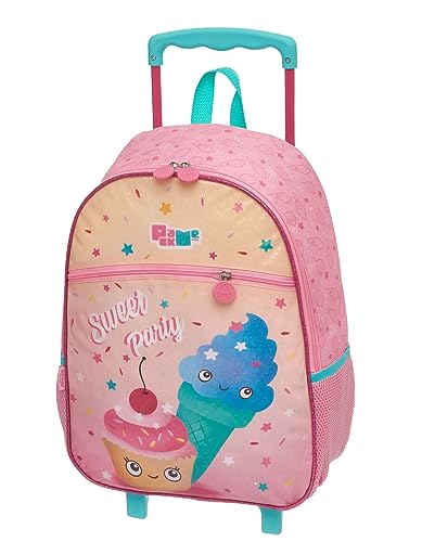 Mochila Infantil De Rodinhas Pack Me Sweet Party Pacific Rosa