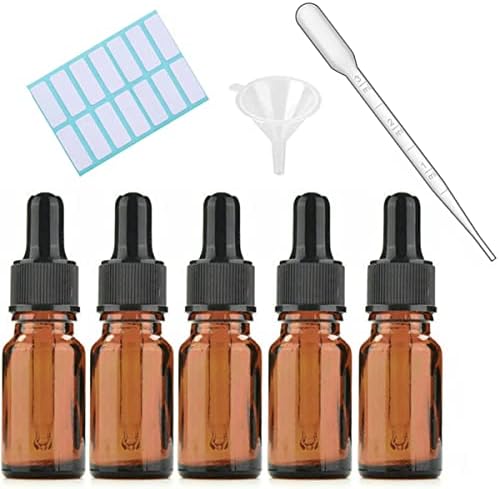 Opopark Lot 16 Bouteilles Roll On Verre Vide 10ml Et 5ml - Billes Acier Inox + Accessoires - Huiles Essentielles