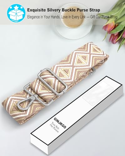 Image of Silvery Purse Straps Replacement Crossbody - Guitar Strap for Purse Crossbody