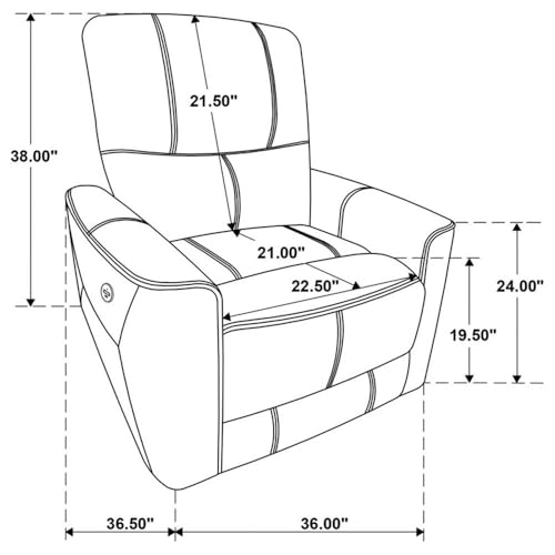 Sillón Plegable Marfil con Cuero Sintético miniatura 3