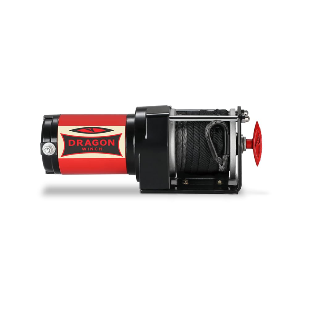 Cabrestante Eléctrico 12V 3000 lbs / 1360 kg – DRAGON WINCH Serie Maverick – Malacate Eléctrico potente 1.4 CV, Cuerda Sintética 10m para Quad, ATV, UTV, Arados – Mando a Distancia Inalámbrico