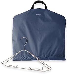 DEGELER SkyHanger - Kleidersack mit einzigartigem Titan-Kleiderbügel für Damen & Herren - durchdachte Anzugtasche für knitterfreies Reisen - leichtes & wasserabweisendes Nylon - Marineblau