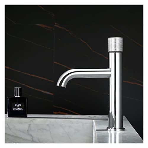 Grifo monomando de lavabo oro cepillado para reformar baños modernos 5