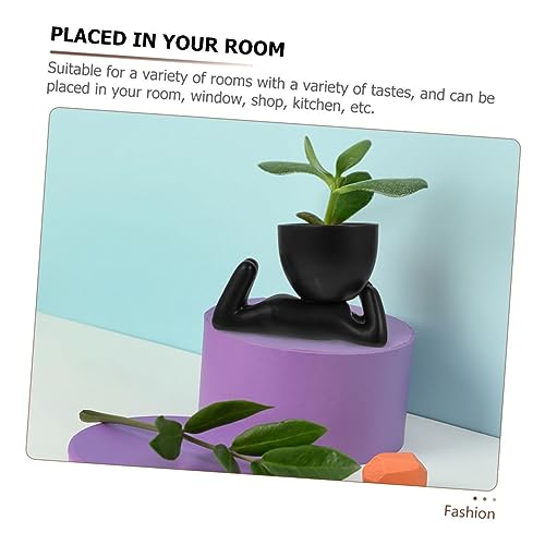 Pot à cactus céramique forme humaine durable et stable - 7