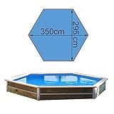 Water'clip 20078 Piscina in legno 3,5 x 2,95 x 0,40 m, Minduro