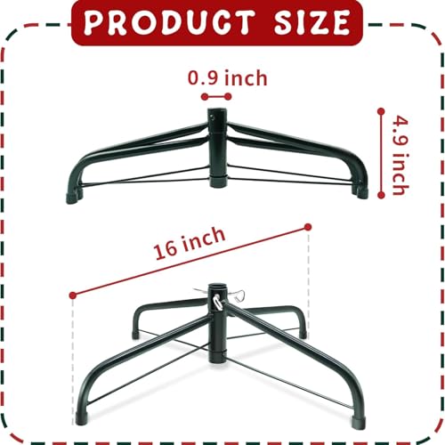 image for MNKXL 16 Inch Metal Christmas Tree Stand for 4 to 10ft Christmas Trees