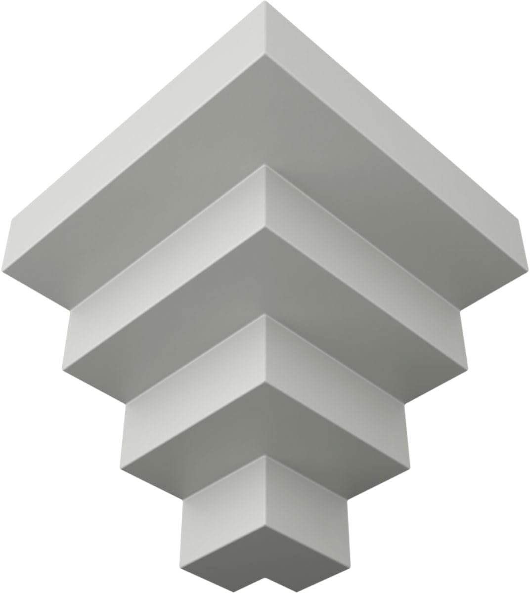 Ekena Millwork MOC04X04ER-CASE-4 Outside Corner for Moulding MLD04X04X06ER (4-Pack), 4 1/4"P x 4 1/4"H, Primed, 4 Pack