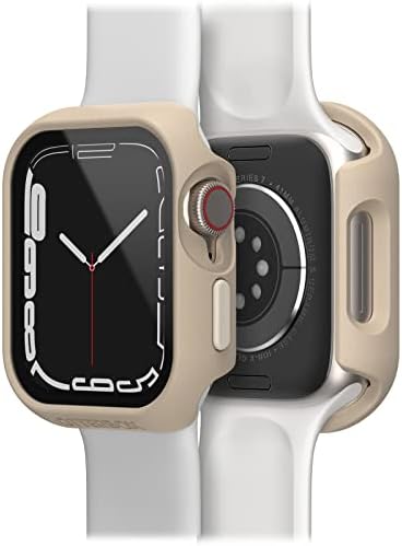 OtterBox Eclipse zderzak do zegarka ze zintegrowaną szklaną osłoną ekranu do Apple Watch Series 9/8/7 - 45mm, szkło hartowane, eleganckie etui ochronne do Apple Watch, Żółty