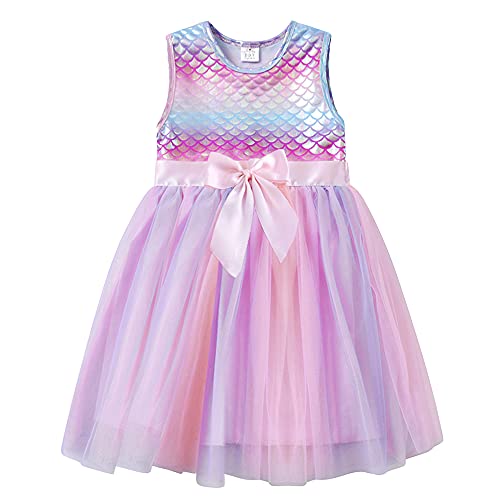 Vikita Girls Dresses For Summer Short Sleeve Toddler Girls Clothes Party Tutu Dresses For Little Girls(Sh4983 5T) #TOP25