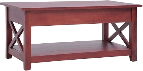 Miniatura 4 de Coffee Table Brown 39.4x21.7 x18.1 Solid Mahogany Wood Living Room Center Table End Tables Living Tables Mesa De Centro para Sala for Dining Room