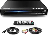 DBPOWER DVD Player for TV, DVD Players with HDMI & AV Cable, Full HD 1080P All-Region Free DVD CD MP3 Player with Remote Control, USB Port (non blueray)