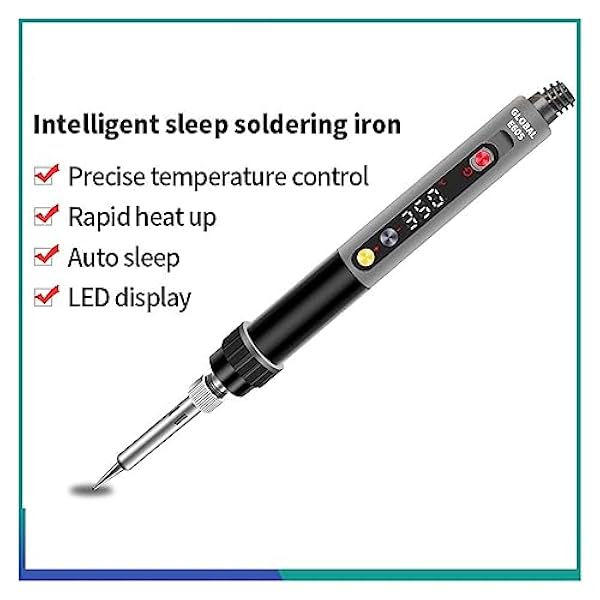 Lödning kit Intelligent Sleep Digital Display Termostat elektrisk lödkolv, svetslödkolv, omarbetningsstationstillbehör (Color : E110S, Size : Plug)