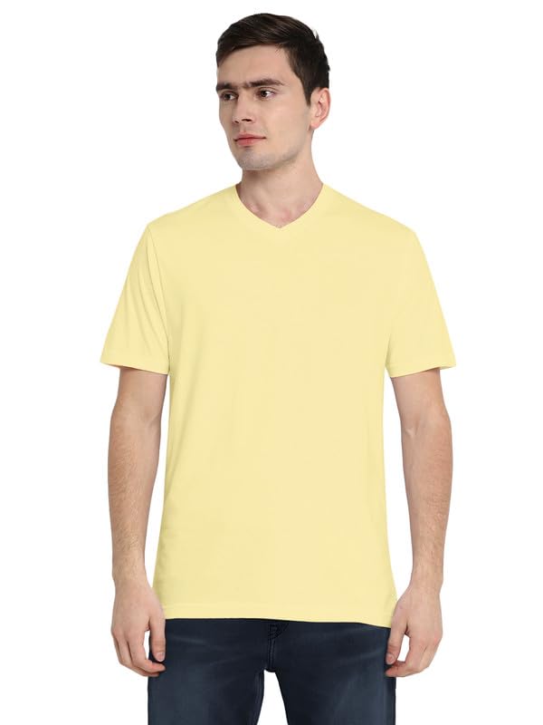 Image of Aventura Outfitters Men's V Neck 100% Cotton Regular Fit T-Shirt (Pack of 4)