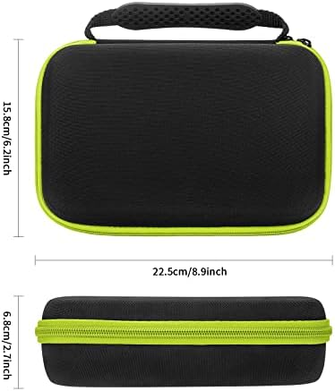 Yinke Case for Braun All in one Trimmer BT3221 MGK3021 MGK5280 MGK3221 BT5260 BT3240 MGK5080 Beard Trimmer and Hair Clipper, Travel Hard Case Carrying Protective Cover Storage Bag (Green)