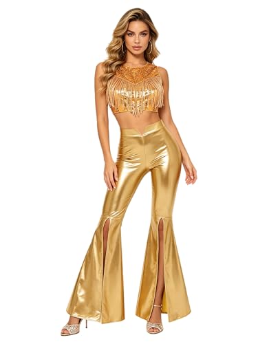 Ropa conciertos country elegante con conjunto vaquera flecos diseño oeste metálico