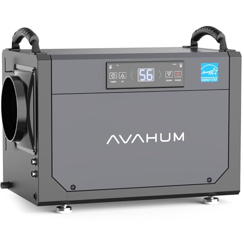 Crawl Space Dehumidifier 120 Pint Commercial Dehumidifier for Basement,Whole House with Drain Hose,Energy Efficient Dehumidifiers, Water Damage Unit, Auto Defrost