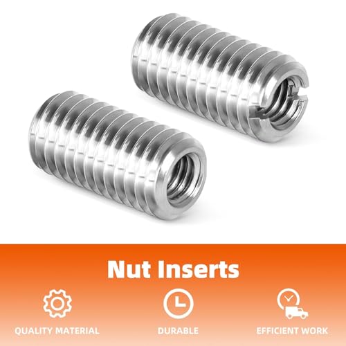 12 StüCk Gewindeeinsatz M10 Auf M8，15mm Edelstahl Reduziermutter Gewindehülse,m10 Threaded Insert to m8,Gewindehülsen Gewindereduzierung Set für Möbelprojekte Automobilen Mechanischen Geräten