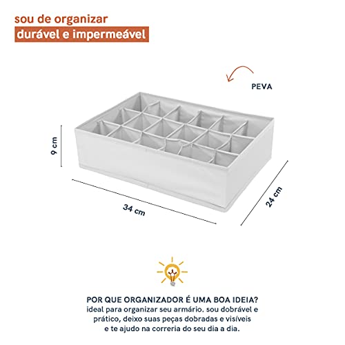 Organizador Dobrável Com 18 Divisórias - Oikos