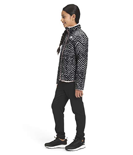 The North Face Girls' Reversible Mossbud Swirl Jacket, Tnf Black Shibori Chevron Print, L #TOP3