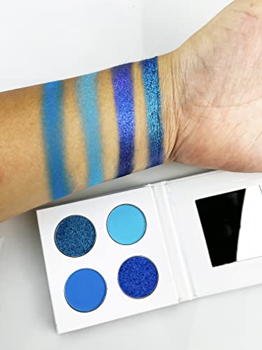 Szdym 4 Colors Pigmented Eyeshadow Palette,Cosmetic Duochrome Matte Eyeshadow,Creamy Texture Blendable Natural Colors Long Lasting Make Up (Make Up-1) #TOP2