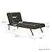 DHP Emily Chaise Lounger With Chrome Legs, Grey Linen