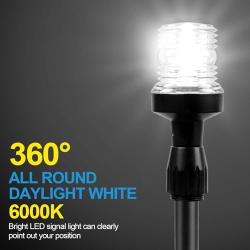 Obcursco Boat Stern Lights, Telescoping Pole 27